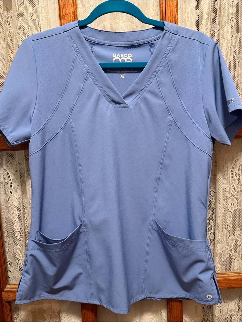 Barco One Blue V-Neck Scrub Top